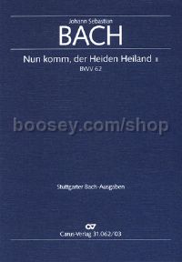 Nun komm, der Heiden Heiland [II] BWV 62 (Vocal Score)