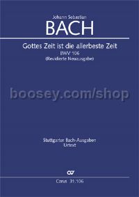 Gottes Zeit ist die allerbeste Zeit BWV 106 (Full Score)