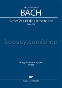 Gottes Zeit ist die allerbeste Zeit BWV 106 (Vocal Score)