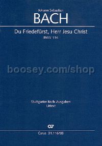 Du Friedefürst, Herr Jesu Christ (Vocal Score)