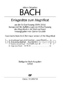 Einlagesätze zum Magnificat (Vocal Score)