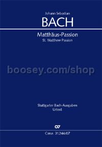 Matthäus-Passion (Study Score)