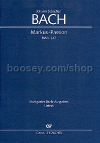 Markuspassion BWV 247 (Vocal Score)