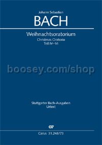 J. S. Bach: Weihnachtsoratorium, Teile IV-VI (Vocal Score)
