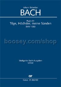 Tilge, Höchster, meine Sünden (Vocal Score)