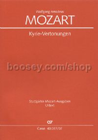 Mozart: Kyrie-Vertonungen (Study Score)