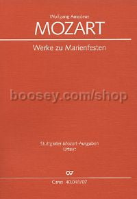 Mozart: Werke zum Marienfest (Study Score)