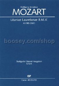 Litaniae Lauretanae B.M.V. in D (Vocal Score)