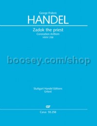 Zadok The Priest (Score)