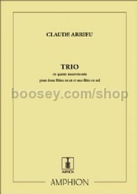 Trio en 4 mouvements - 2 flutes & alto flute (score & parts)