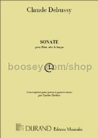 Sonata for flute, viola & harp - piano 4-hands reduction