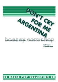 Don't cry for me Argentina  - Concert Band Score & Parts