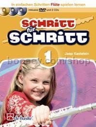 Schritt für Schritt 1 Flöte (Book with 2 CDs & DVD)