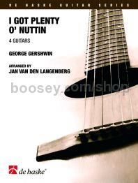 I got plenty o'nuttin - Guitar Quartet (Score & Parts)