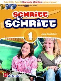 Schritt für Schritt 1 Klarinette (Oehler) (Book with 2 CDs & DVD)