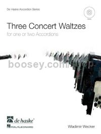 Three Concert Waltzes - Accordion (Book & CD)