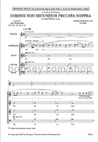 Domine non secundum peccata nostra (SATB with divisi & violin) - Digital Sheet Music