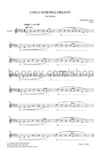 Early Morning Melody (Soprano Solo) - Digital Sheet Music