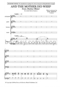 And the Mother did weep (SATB & Piano) - Digital Sheet Music