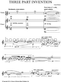 Three Part Invention (Violin & Piano) - Digital Sheet Music Download