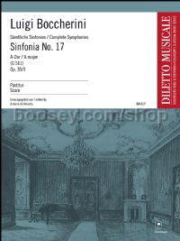 Sinfonia No. 17 in A major op. 35/3 G 511 - orchestra & 2 violins (score)