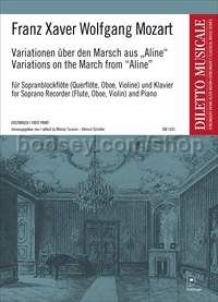 Variations on the March from Aline - soprano recorder (Querflute, oboe, violin) and piano