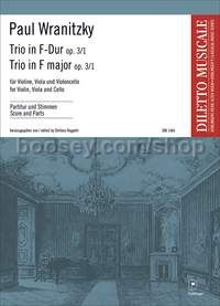 Trio in in F major op. 3/1 - violin, viola and cello (score and parts)