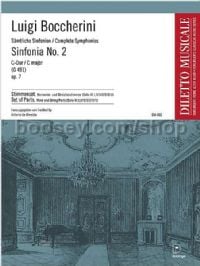 Sinfonia No. 2 in C major op. 7 G 491 - orchestra and 2 violins (set of parts)