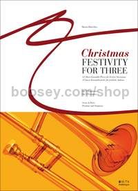 Christmas Festivity for Three - 3 trombones (score and parts)
