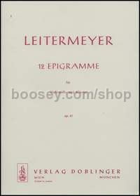 12 Epigramme op. 41 - cello and piano