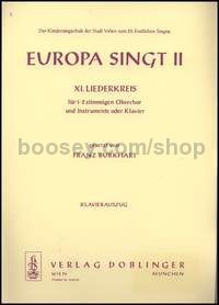 11. Liederkreis Europa singt II - choir and accompanying instrument (vocal score)