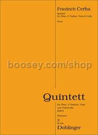 Oboe Quintet - oboe, 2 violins, viola and cello (score)