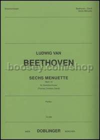 6 Menuette Woo 10 - string orchestra (score)