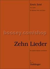Ten Lieder - medium voice and piano