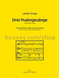 Drei Psalmgesänge - solo voice, flute, oboe & organ (score & parts)