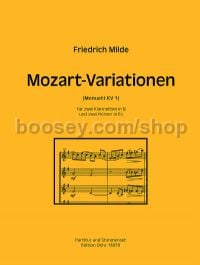 Mozart-Variationen (Menuett KV 1) - 2 clarinets & 2 Eb horns