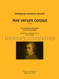 Ave verum Corpus KV618 - 3 trumpets & 2 trombones (score & parts)