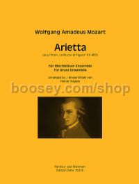 Arietta from Marriage of Figaro KV492 - 3 trumpets, trombone & tuba (score & parts)