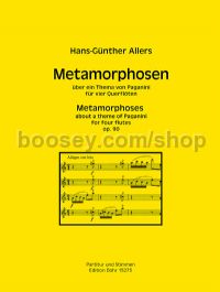 Metamorphoses on a theme of Paganini op. 90 for 4 flutes (score & parts)