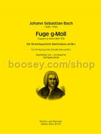 Fugue in G minor BWV578 (string quartet with double bass ad lib score & parts)