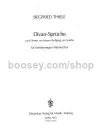 Divan-Sprüche - mixed choir