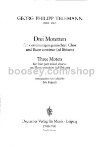 3 Motets - mixed choir & basso continuo