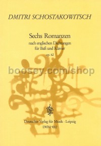 6 Romanzen nach englischen Dichtungen, op. 62 - baritone voice & piano