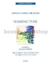 Walking Tune (Swedish folk melody) - melody instrument & piano
