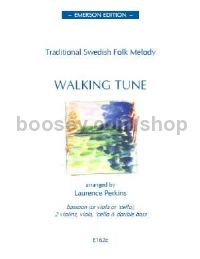 Walking Tune Swedish Folk Tune for solo intstrument, 2 violins, viola, cello, double bass (score & p