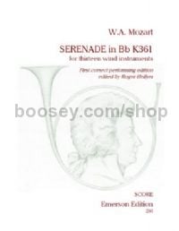 Serenade in Bb K361 for wind ensemble (score & parts)