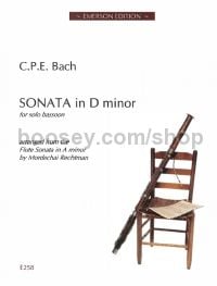 Sonata In Dmin Arr. Solo Bassoon