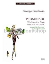 Promenade (Walking the Dog) for flute ensemble (score & parts)