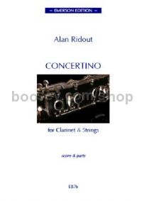 Concertino for Clarinet and Strings (score)