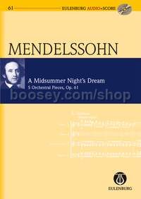 A Midsummer Night's Dream, Op.61 (Orchestra) (Study Score & CD)